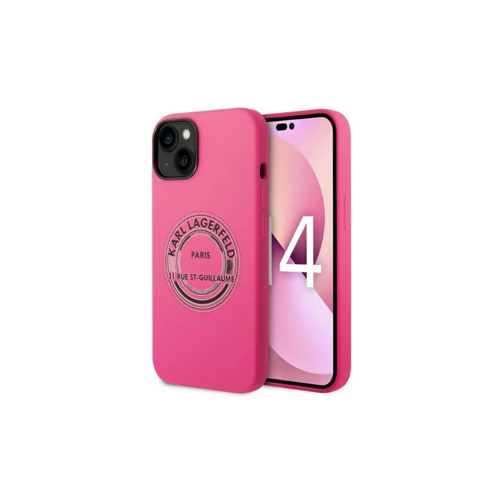 Hurtownia GSM - Etui Karl Lagerfeld KLHCP14MSRSGRCF Apple iPhone 14 Plus / 15 Plus hardcase růžový/pink Silicone RSG - KLD1179 - {ean13} - Hurt