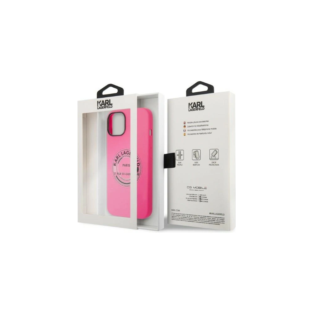 Hurtownia GSM - Etui Karl Lagerfeld KLHCP14MSRSGRCF Apple iPhone 14 Plus / 15 Plus hardcase růžový/pink Silicone RSG - KLD1179 - {ean13} - Hurt