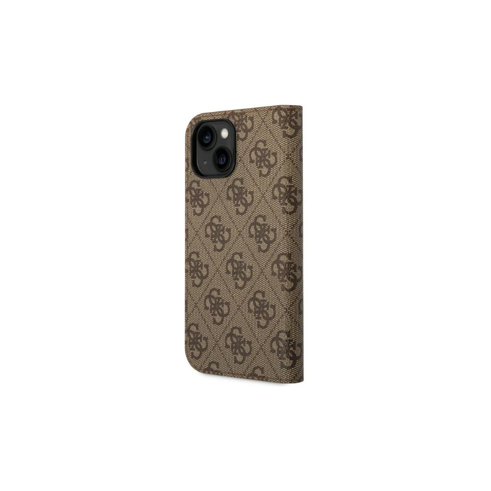 Hurtownia GSM - Case Guess GUBKP14MHG4SHW Apple iPhone 14 Plus / 15 Plus braun/brown Buch 4G Vintage Gold Logo - GUE2190 - {ean13} - Hurt