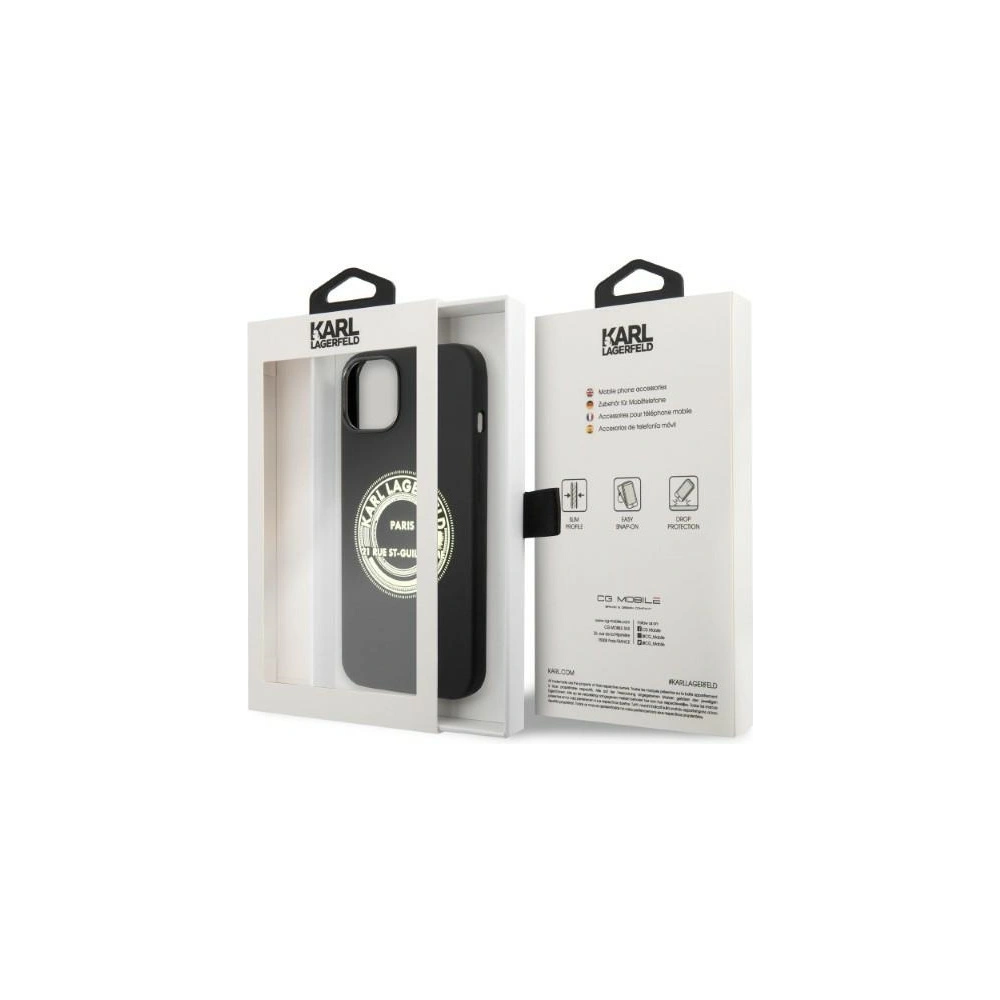 Hurtownia GSM - Etui Karl Lagerfeld KLHCP14MSRSGRCK Apple iPhone 14 Plus / 15 Plus hardcase negru/black Silicon RSG - KLD1180 - {ean13} - Hurt