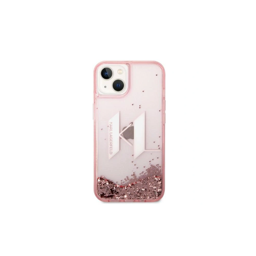 Wholesale Karl Lagerfeld KLHCP14SLBKLCP Apple iPhone 14 pink hardcase Liquid Glitter Big KL - KLD1181 - {ean13} - Hurt