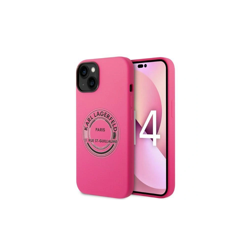 Hurtownia GSM - Etui Karl Lagerfeld KLHCP14SSRSGRCF Apple iPhone 14 keménytok rózsaszín/pink Szilikon RSG - KLD1182 - {ean13} - Hurt