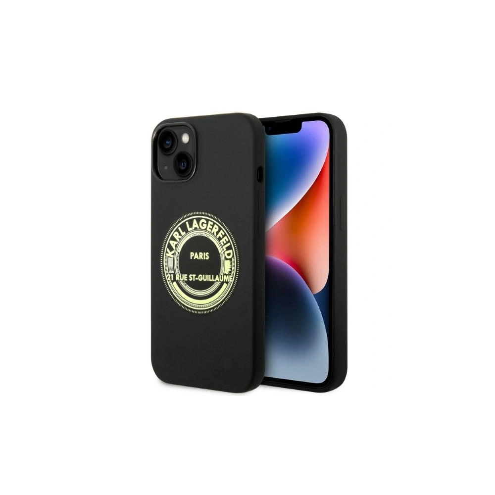 Hurtownia GSM - Etui Karl Lagerfeld KLHCP14SSRSGRCK Apple iPhone 14 keménytok fekete/szilikon RSG - KLD1183 - {ean13} - Hurt