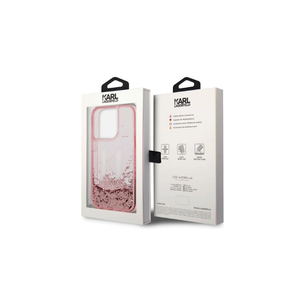 Hurtownia GSM - Etui Karl Lagerfeld KLHCP14XLBKLCP Apple iPhone 14 Pro Max růžový/pink hardcase Liquid Glitter Big KL - KLD1184 - {ean13} - Hurt