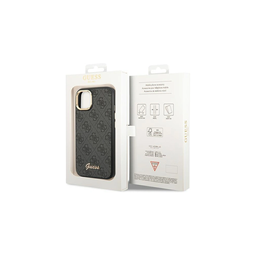 Hurtownia GSM - Etui Guess GUHCP14SHG4SHK Apple iPhone 14 czarny/black hard case 4G Vintage Gold Logo - GUE2197 - {ean13} - Hurt