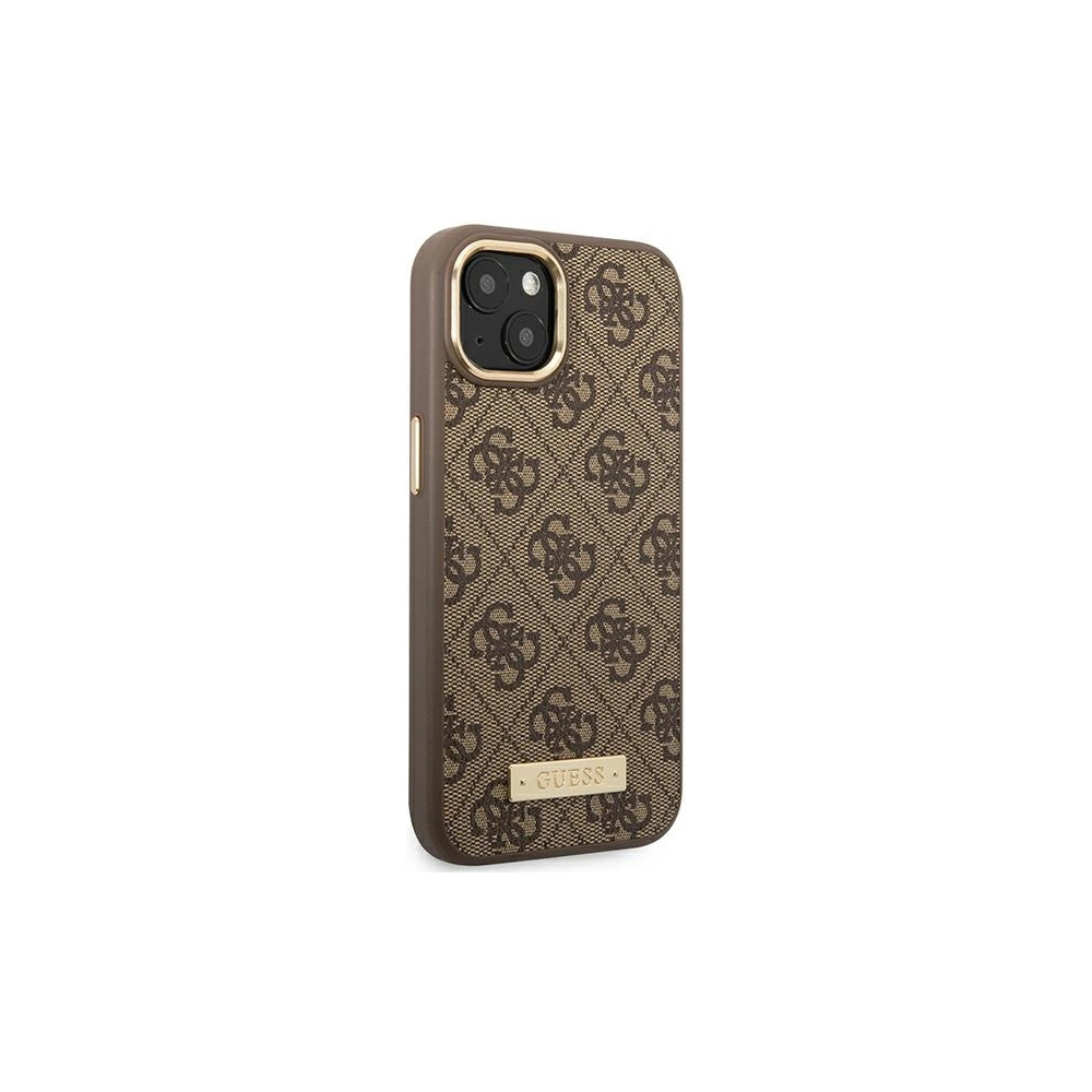 Hurtownia GSM - Etui Guess GUHMP14MU4GPRW Apple iPhone 14 Plus / 15 Plus brązowy/brown hard case 4G Logo Plate MagSafe - GUE2198 - {ean13} - Hurt