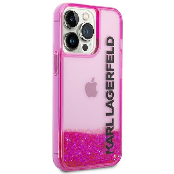 Kryt Karl Lagerfeld KLHCP14XLCKVF Apple iPhone 14 Pro Max pink hardcase Liquid Glitter Elong