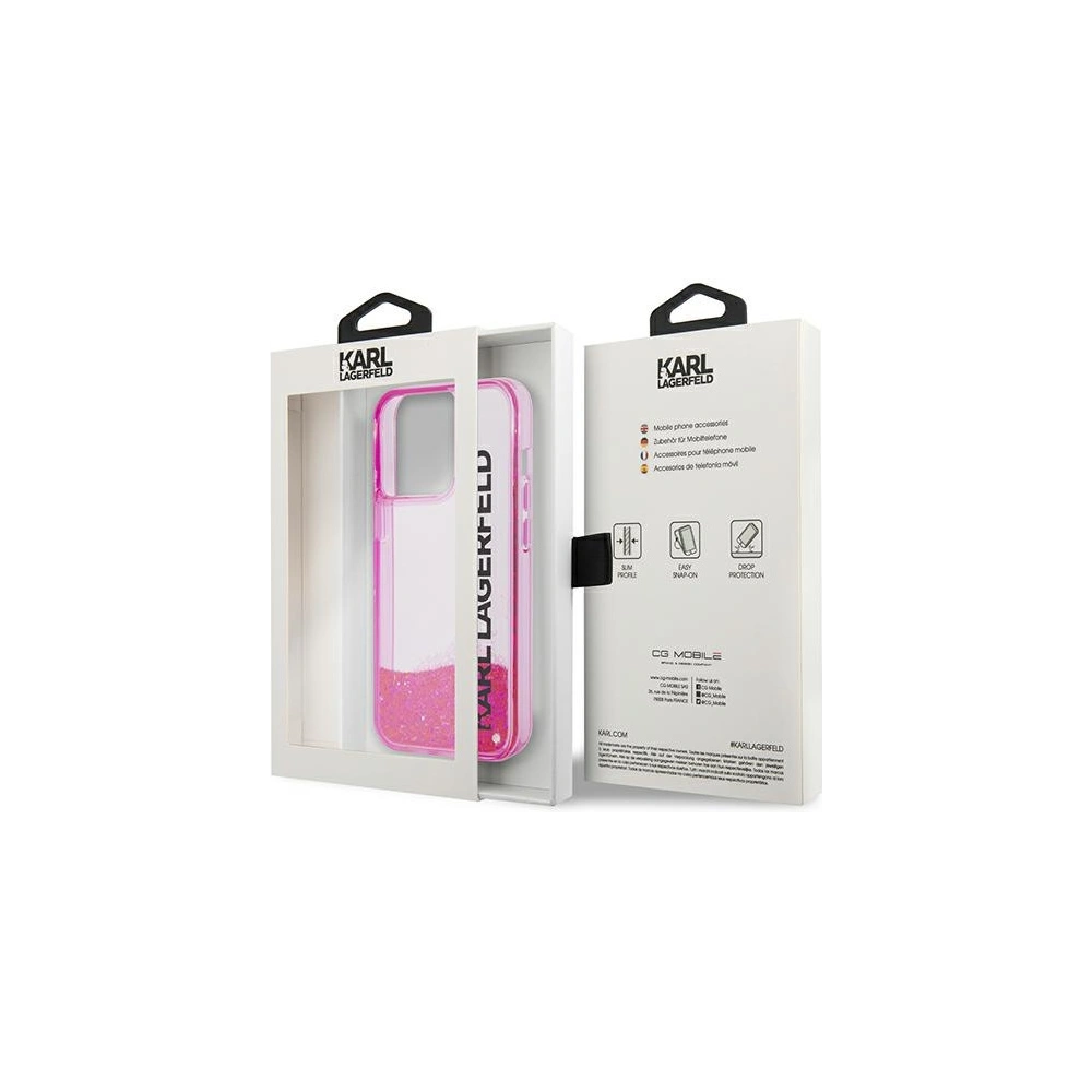 Hurtownia GSM - Etui Karl Lagerfeld KLHCP14XLCKVF Apple iPhone 14 Pro Max růžový/pink hardcase Liquid Glitter Elong - KLD1185 - {ean13} - Hurt