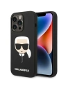 Etui Karl Lagerfeld KLHCP14XSLKHBK Apple iPhone 14 Pro Max hardcase černý/black Silicone Karl`s Head