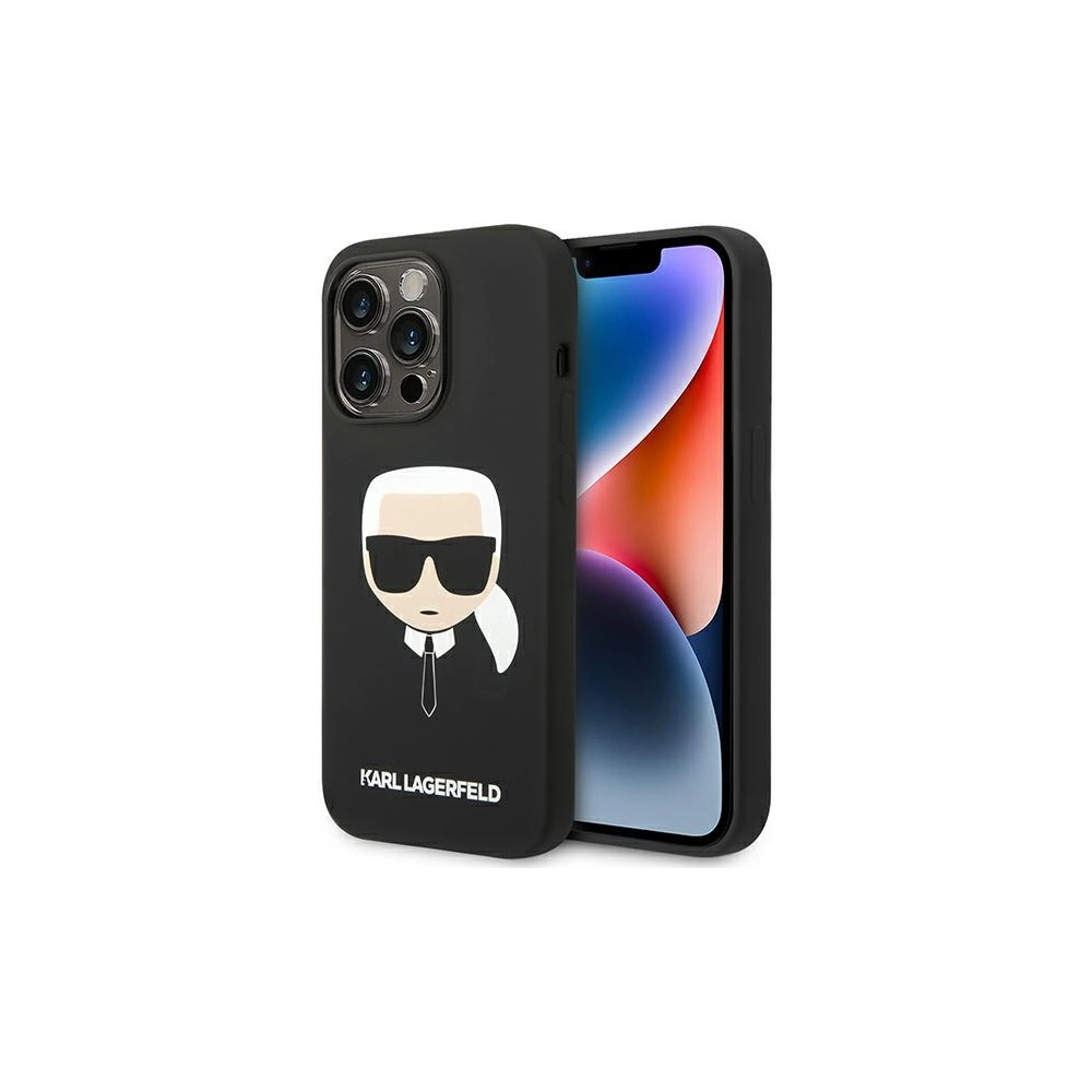 Hurtownia GSM - Etui Karl Lagerfeld KLHCP14XSLKHBK Apple iPhone 14 Pro Max hardcase czarny/black Silicone Karl`s Head - KLD1186 - {ean13} - Hurt