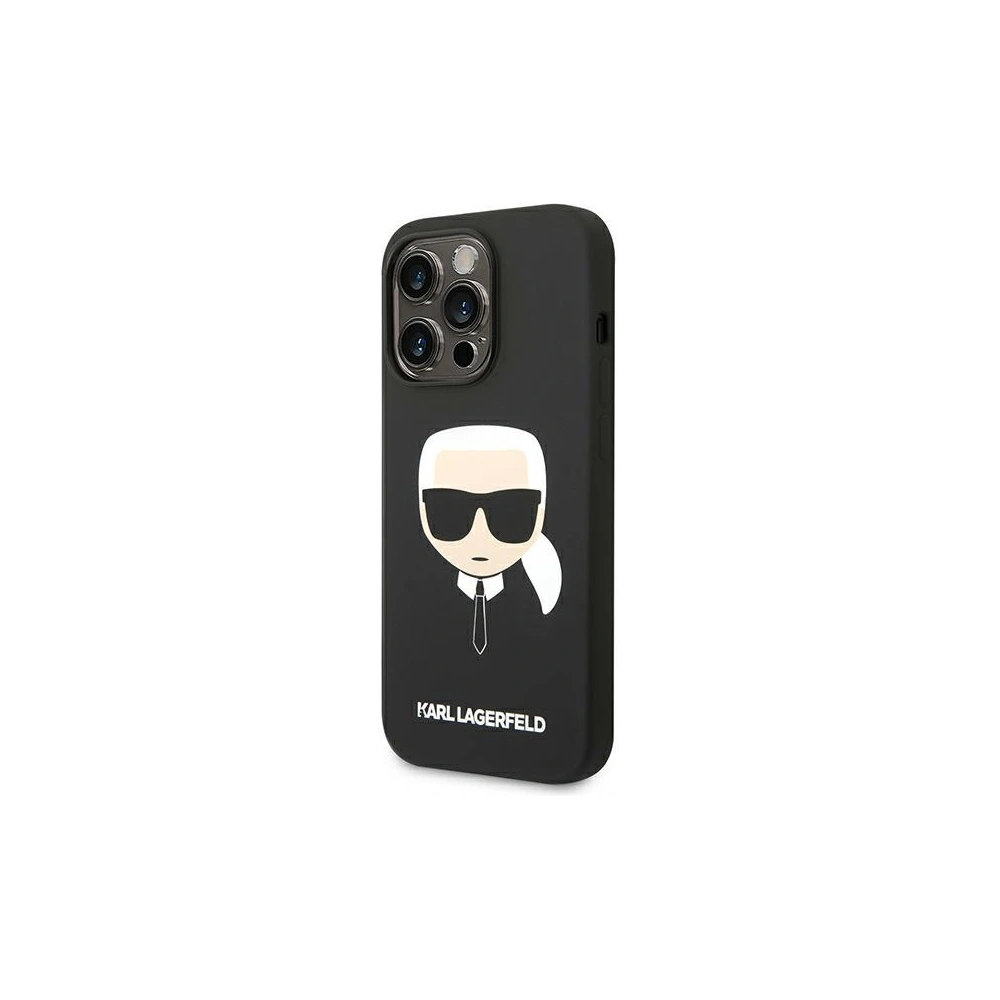 Hurtownia GSM - Etui Karl Lagerfeld KLHCP14XSLKHBK Apple iPhone 14 Pro Max hardcase czarny/black Silicone Karl`s Head - KLD1186 - {ean13} - Hurt