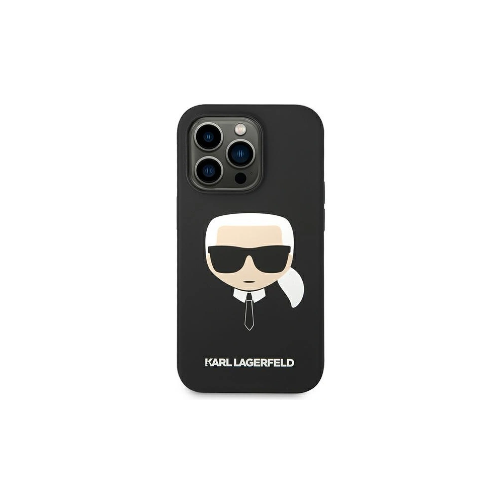 Hurtownia GSM - Etui Karl Lagerfeld KLHCP14XSLKHBK Apple iPhone 14 Pro Max hardcase czarny/black Silicone Karl`s Head - KLD1186 - {ean13} - Hurt