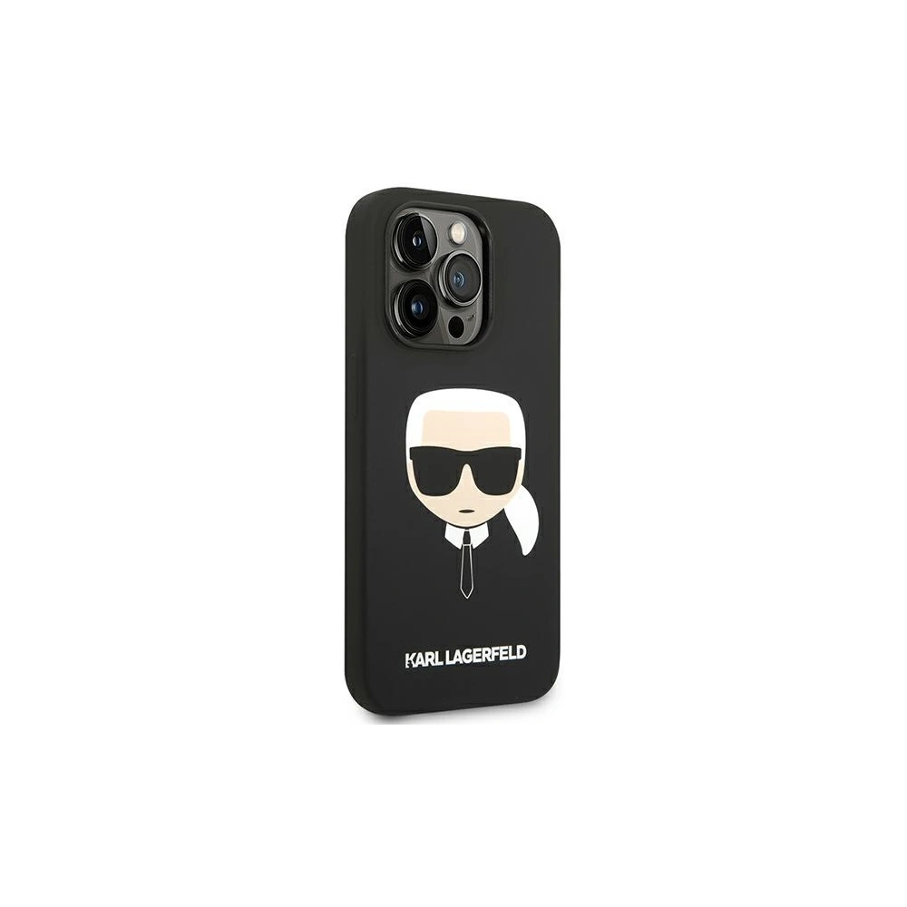 Hurtownia GSM - Etui Karl Lagerfeld KLHCP14XSLKHBK Apple iPhone 14 Pro Max hardcase czarny/black Silicone Karl`s Head - KLD1186 - {ean13} - Hurt