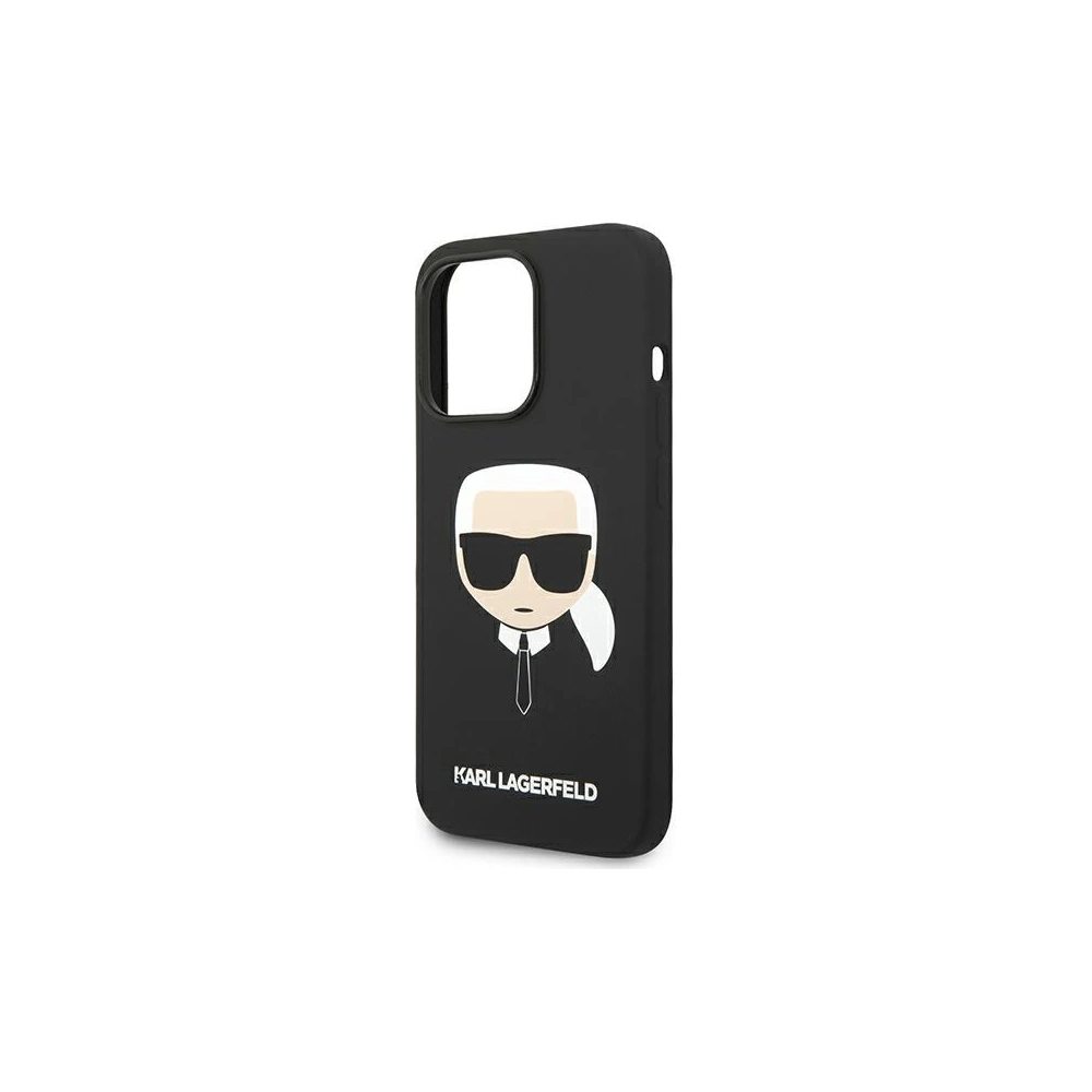 Hurtownia GSM - Case Karl Lagerfeld KLHCP14XSLKHBK Apple iPhone 14 Pro Max Hardcase schwarz/black Silikon Karls Kopf - KLD1186 - {ean13} - Hurt