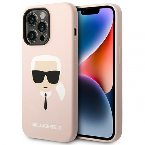 Hurtownia Karl Lagerfeld - 3666339085476 - KLD1187 - Etui Karl Lagerfeld KLHCP14XSLKHLP Apple iPhone 14 Pro Max hardcase różowy/pink Silicone Karl`s Head - B2B homescreen