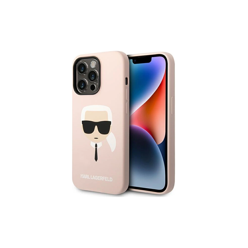 Hurtownia GSM - Case Karl Lagerfeld KLHCP14XSLKHLP Apple iPhone 14 Pro Max Hardcase rosa/pink Silikon Karls Kopf - KLD1187 - {ean13} - Hurt