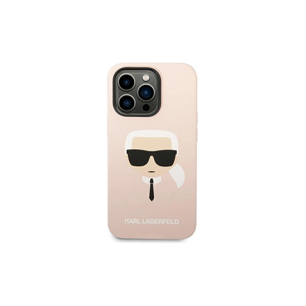Hurtownia GSM - Etui Karl Lagerfeld KLHCP14XSLKHLP Apple iPhone 14 Pro Max hardcase różowy/pink Silicone Karl`s Head - KLD1187 - {ean13} - Hurt