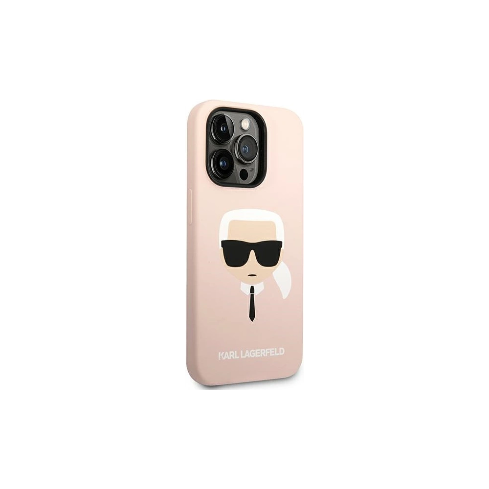 Hurtownia GSM - Case Karl Lagerfeld KLHCP14XSLKHLP Apple iPhone 14 Pro Max Hardcase rosa/pink Silikon Karls Kopf - KLD1187 - {ean13} - Hurt