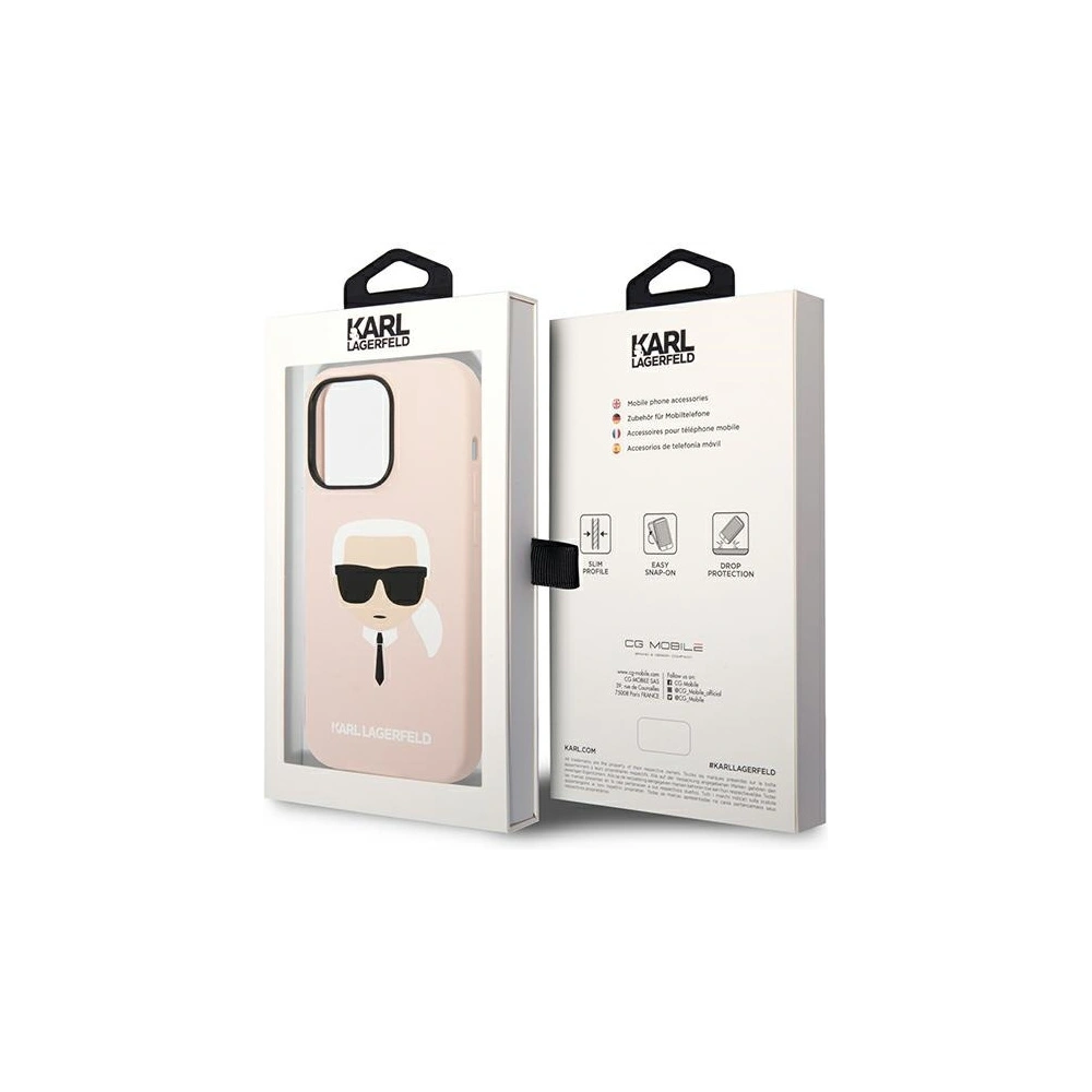 Hurtownia GSM - Case Karl Lagerfeld KLHCP14XSLKHLP Apple iPhone 14 Pro Max Hardcase rosa/pink Silikon Karls Kopf - KLD1187 - {ean13} - Hurt