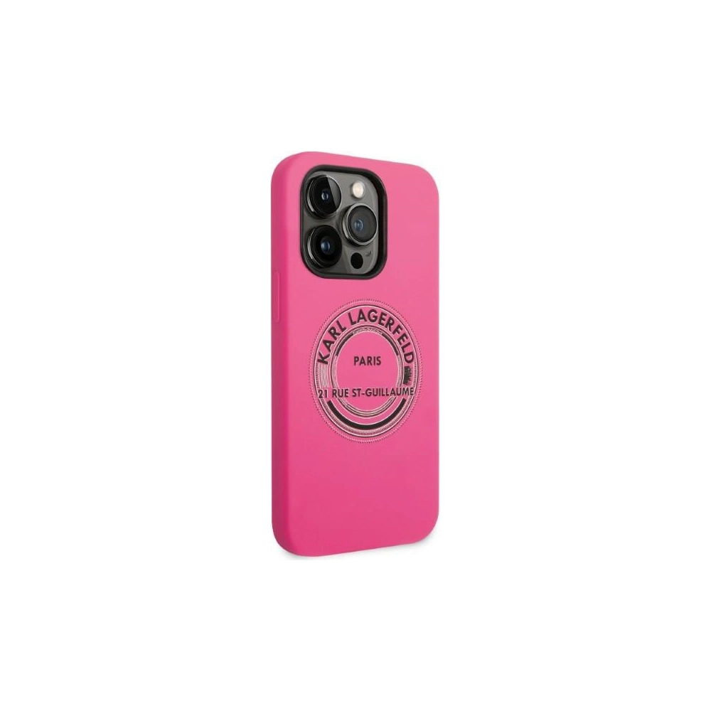 Wholesale Karl Lagerfeld KLHCP14XSRSGRCF Apple iPhone 14 Pro Max hardcase pink Silicone RSG - KLD1188 - {ean13} - Hurt