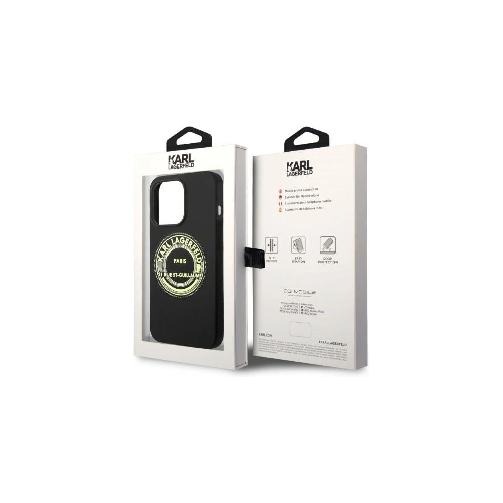 Hurtownia GSM - Case Karl Lagerfeld KLHCP14XSRSGRCK Apple iPhone 14 Pro Max Hardcase schwarz/schwarz Silikon RSG - KLD1189 - {ean13} - Hurt