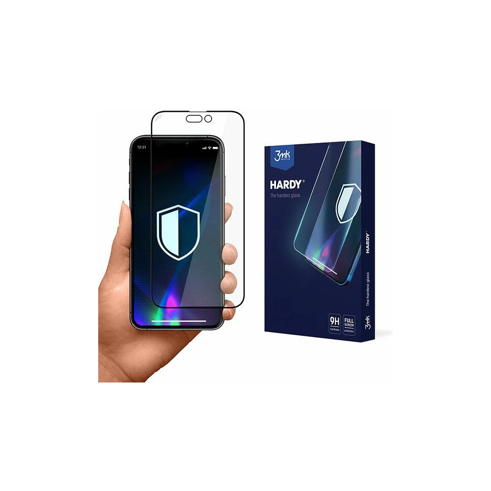 Hurtownia GSM - Tvrzené sklo 3MK Hardy Apple iPhone 14/13/13 Pro černé/black - 3MK4118 - {ean13} - Hurt
