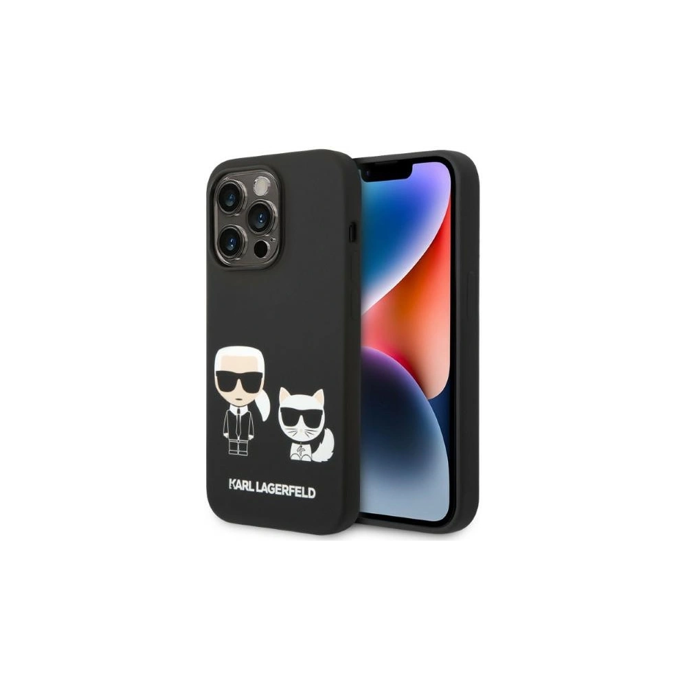 Hurtownia GSM - Etui Karl Lagerfeld KLHMP14LSSKCK Apple iPhone 14 Pro hardcase negru/black Liquid Silicone Karl & Choupette Magsafe - KLD1191 - {ean13} - Hurt