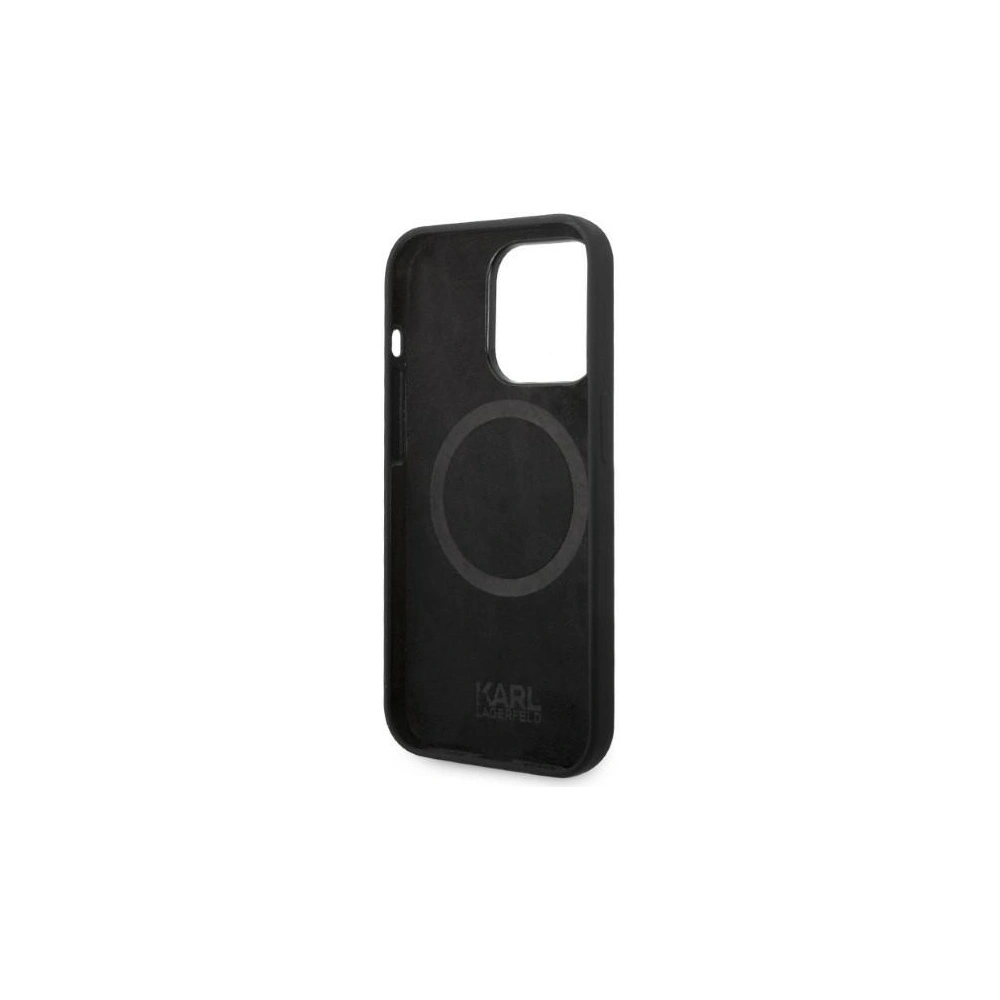 Hurtownia GSM - Etui Karl Lagerfeld KLHMP14LSSKCK Apple iPhone 14 Pro hardcase černý/black Liquid Silicone Karl & Choupette Magsafe - KLD1191 - {ean13} - Hurt