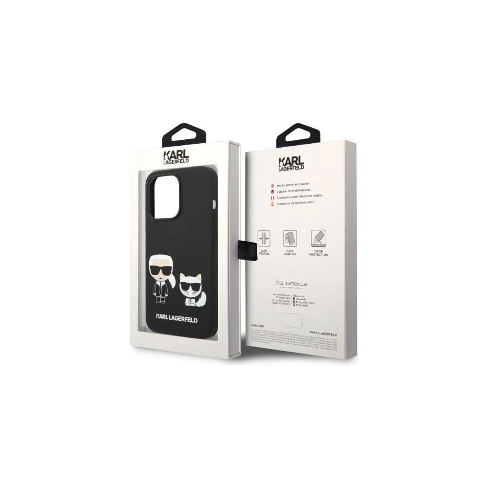 Hurtownia GSM - Etui Karl Lagerfeld KLHMP14LSSKCK Apple iPhone 14 Pro hardcase negru/black Liquid Silicone Karl & Choupette Magsafe - KLD1191 - {ean13} - Hurt