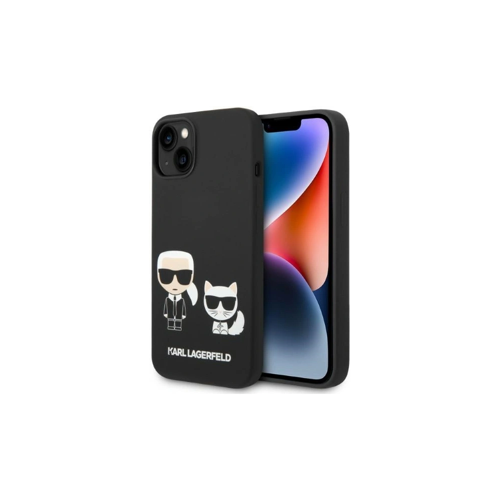 Hurtownia GSM - Etui Karl Lagerfeld KLHMP14MSSKCK Apple iPhone 14 Plus / 15 Plus hardcase černý/black Liquid Silicone Karl & Choupette Magsafe - KLD1192 - {ean13} - Hurt