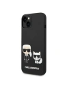 Wholesale Karl Lagerfeld KLHMP14MSSKCK Apple iPhone 14 Plus / 15 Plus hardcase black Liquid Silicone Karl & Choupette Magsafe - KLD1192 - {ean13} - Hurt