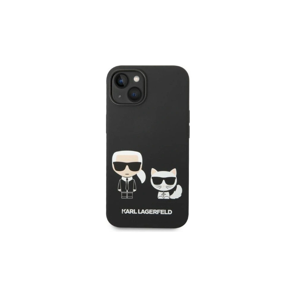 Wholesale Karl Lagerfeld KLHMP14MSSKCK Apple iPhone 14 Plus / 15 Plus hardcase black Liquid Silicone Karl & Choupette Magsafe - KLD1192 - {ean13} - Hurt