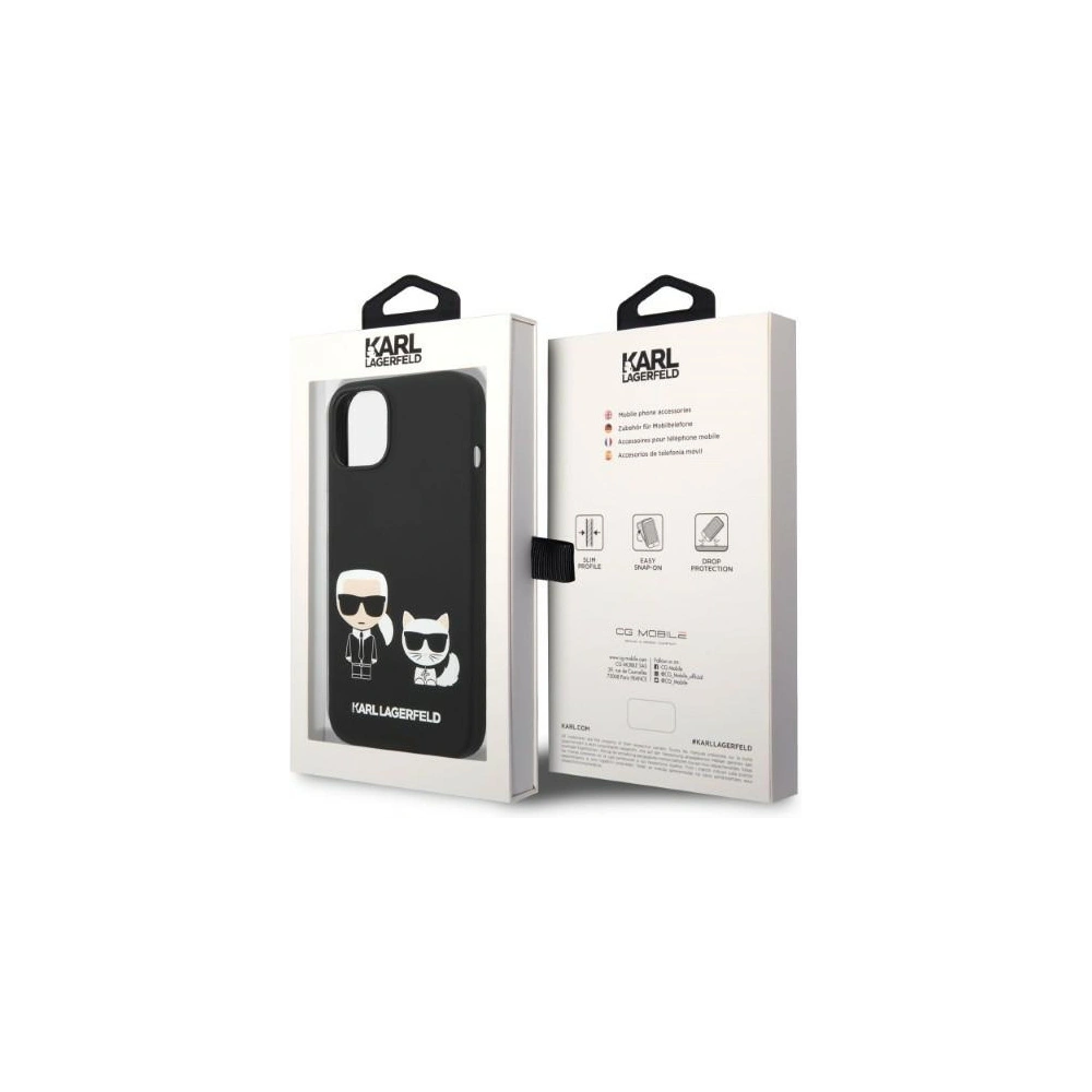 Hurtownia GSM - Etui Karl Lagerfeld KLHMP14MSSKCK Apple iPhone 14 Plus / 15 Plus hardcase černý/black Liquid Silicone Karl & Choupette Magsafe - KLD1192 - {ean13} - Hurt
