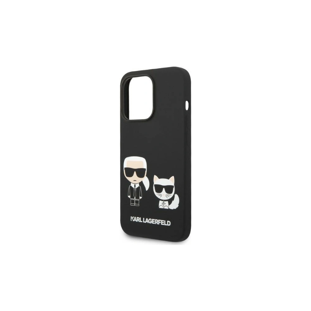 Wholesale Karl Lagerfeld KLHMP14XSSKCK Apple iPhone 14 Pro Max hardcase black Liquid Silicone Karl & Choupette Magsafe - KLD1194 - {ean13} - Hurt