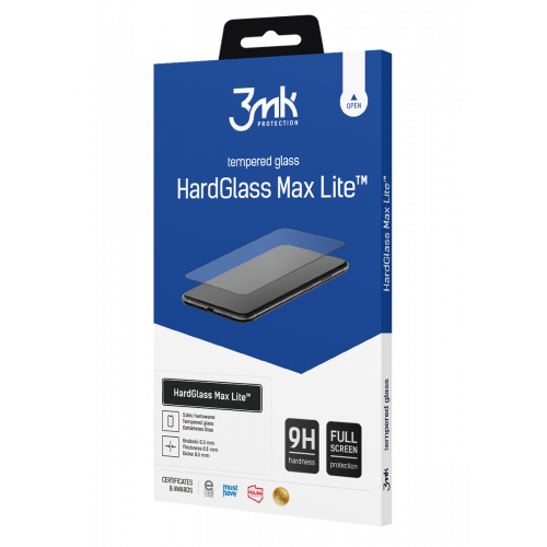 3MK Distributor - 5903108492690 - 3MK4122 - 3MK HardGlass Max Lite Xiaomi Poco M5 black - B2B homescreen