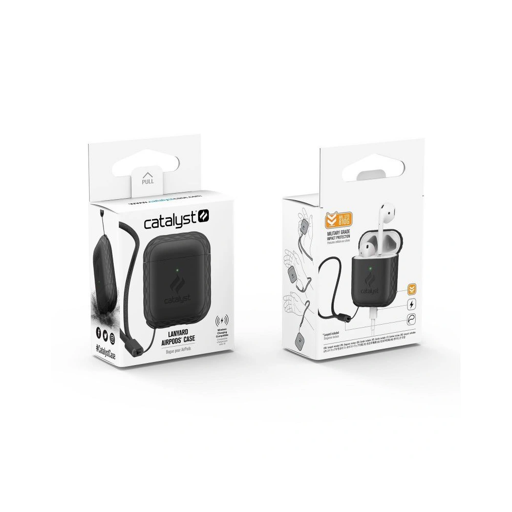 Hurtownia GSM - Etui Catalyst Lanyard Apple AirPods 2/1 czarne - CAT115 - {ean13} - Hurt