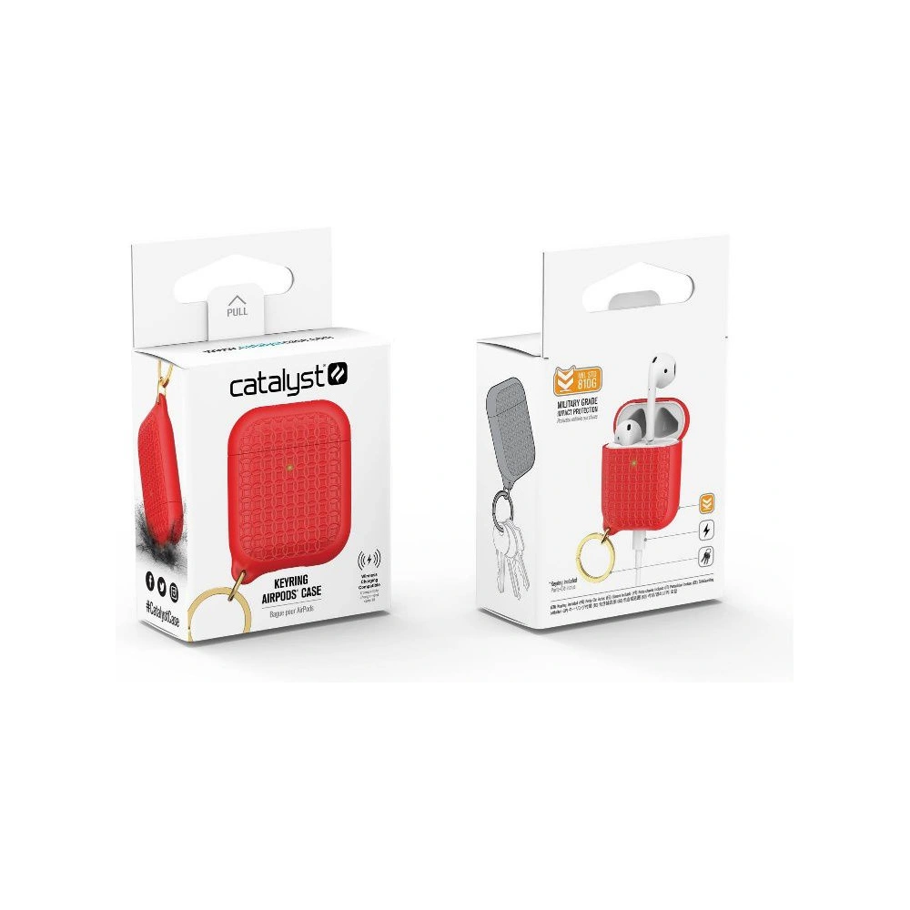 Hurtownia GSM - Etui Catalyst Keyring Apple AirPods 2/1 czerwone - CAT117 - {ean13} - Hurt