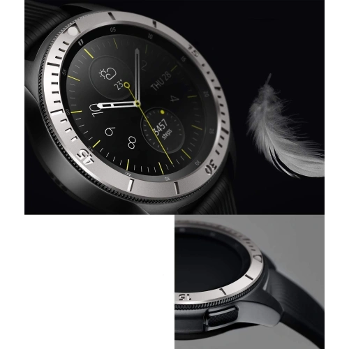 Nakładka na tachymetr Ringke Samsung Galaxy Sport/Watch 42mm stal nierdzewna srebrna GW-42-02