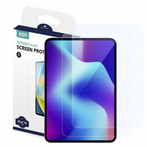ESR Distributor - 4894240171592 - ESR618 - ESR Tempered Glass Apple iPad 10.9 2022 (10 gen) Clear [2 PACK] - B2B homescreen