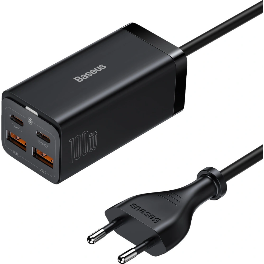 Hurtownia GSM - Încărcător de rețea Baseus GaN3 Pro GaN 2xUSB-C/2xUSB 100W PD3.0, QC4.0+, AFC negru - BSU3630 - {ean13} - Hurt