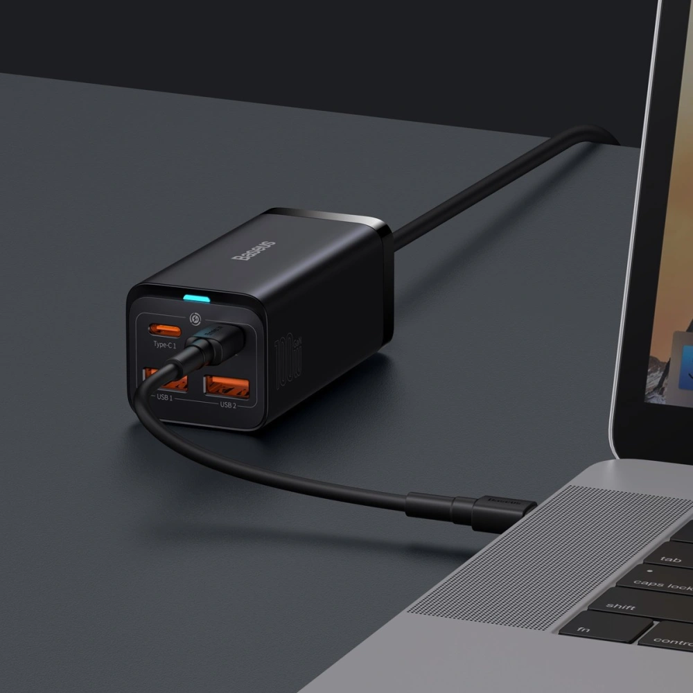 Hurtownia GSM - Încărcător de rețea Baseus GaN3 Pro GaN 2xUSB-C/2xUSB 100W PD3.0, QC4.0+, AFC negru - BSU3630 - {ean13} - Hurt