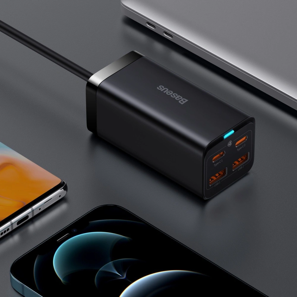Hurtownia GSM - Încărcător de rețea Baseus GaN3 Pro GaN 2xUSB-C/2xUSB 100W PD3.0, QC4.0+, AFC negru - BSU3630 - {ean13} - Hurt