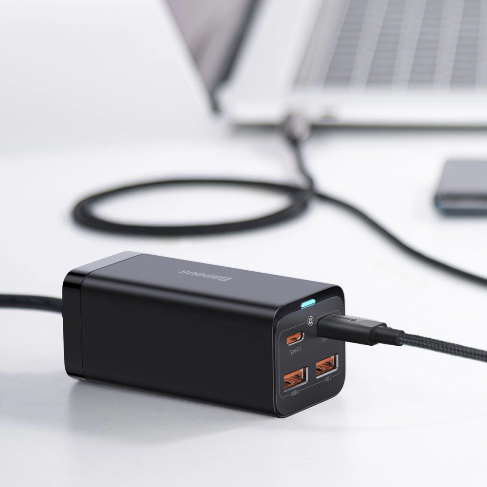 Hurtownia GSM - Încărcător de rețea Baseus GaN3 Pro GaN 2xUSB-C/2xUSB 100W PD3.0, QC4.0+, AFC negru - BSU3630 - {ean13} - Hurt