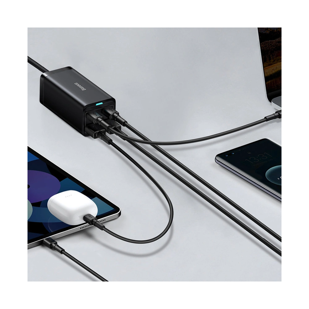 Hurtownia GSM - Încărcător de rețea Baseus GaN3 Pro GaN 2xUSB-C/2xUSB 100W PD3.0, QC4.0+, AFC negru - BSU3630 - {ean13} - Hurt