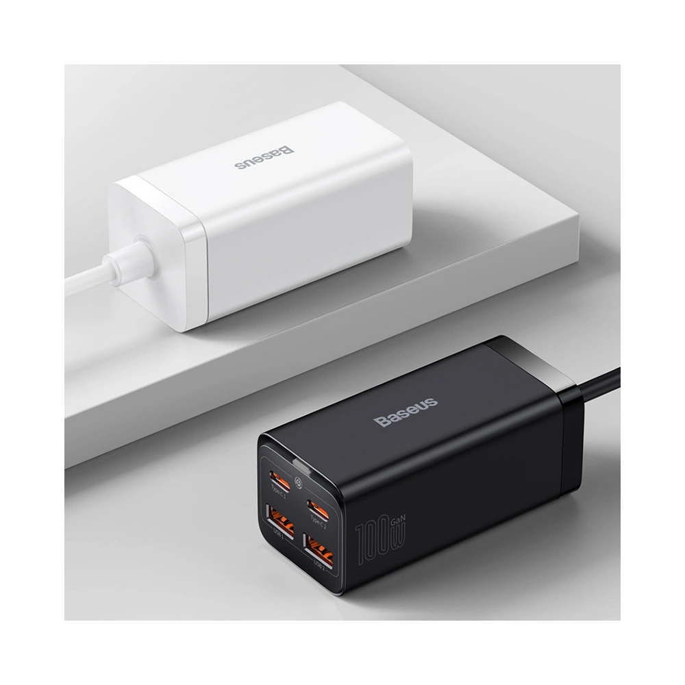 Hurtownia GSM - Încărcător de rețea Baseus GaN3 Pro GaN 2xUSB-C/2xUSB 100W PD3.0, QC4.0+, AFC negru - BSU3630 - {ean13} - Hurt