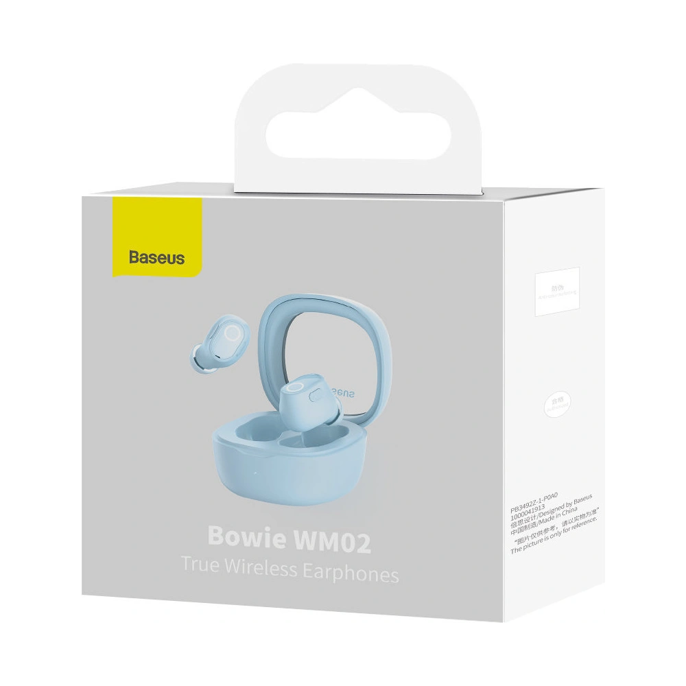 Hurtownia GSM - Căști wireless TWS Baseus Bowie WM02 Bluetooth 5.3 albastru - BSU3631 - {ean13} - Hurt