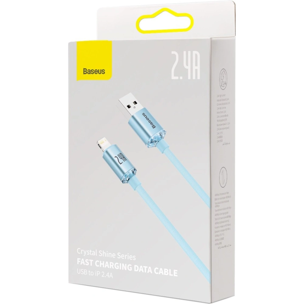 Hurtownia GSM - Kabel Baseus Crystal Shine Series USB/Lightning 2,4A 20W 1,2m niebieski - BSU3633 - {ean13} - Hurt