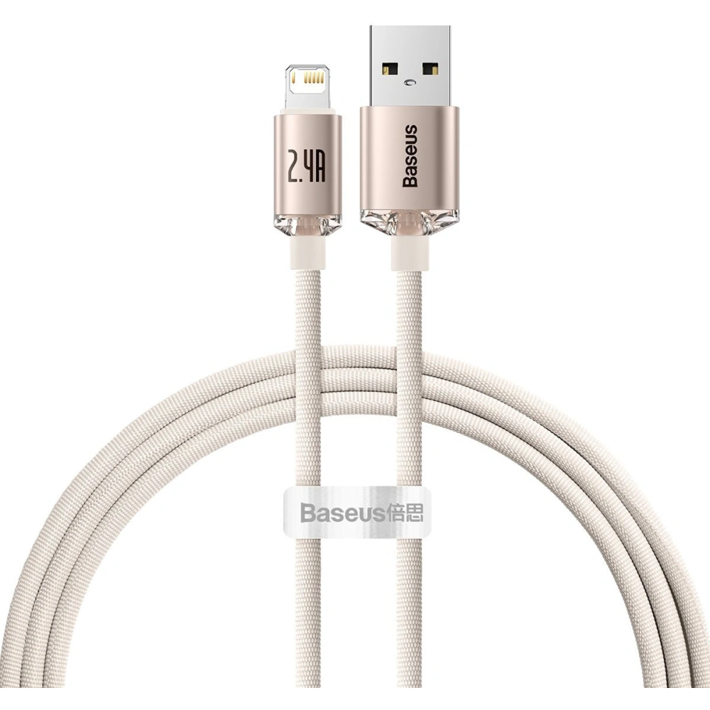 Hurtownia GSM - Kabel Baseus Crystal Shine Series USB/Lightning 2,4A 20W 1,2m różowy - BSU3634 - {ean13} - Hurt
