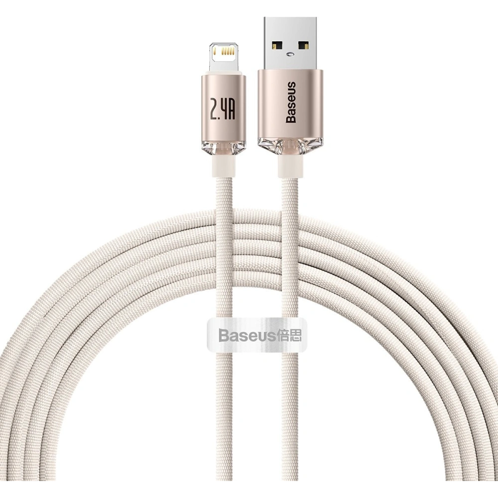 Hurtownia GSM - Kabel Baseus Crystal Shine Series USB/Lightning 2,4A 20W 2m różowy - BSU3636 - {ean13} - Hurt