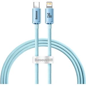 Kabel Baseus Crystal Shine Serie USB-C/Lightning Power Delivery 20W 1,2m blau